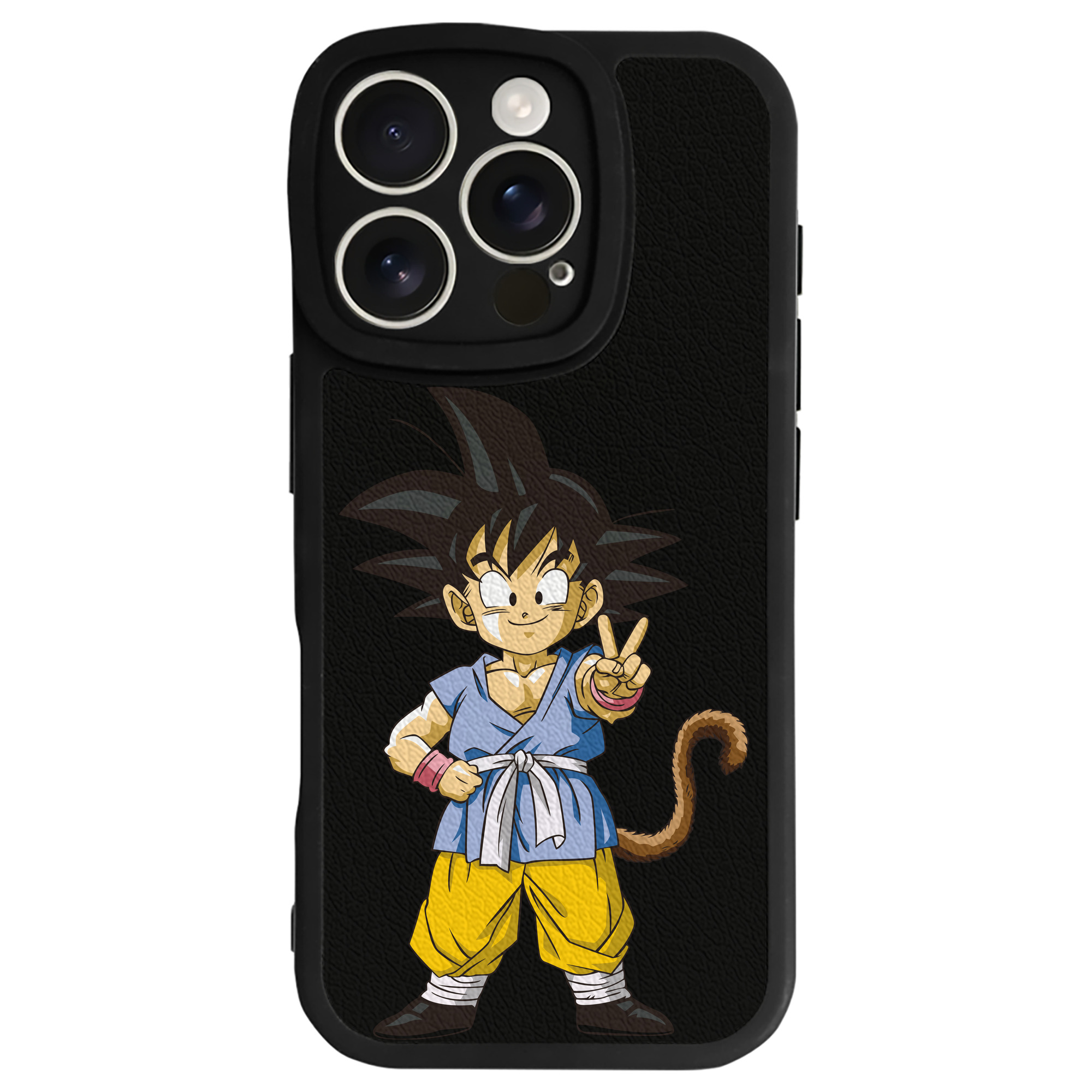 （画像用） ドラゴンボール 孫悟空（そん ごくう）Son Goku カカロット DRAGON BALL Kakarotto 【iPhone 16シリーズ対応】シリコンスマホケース（レザー調） 材質：シリコン
